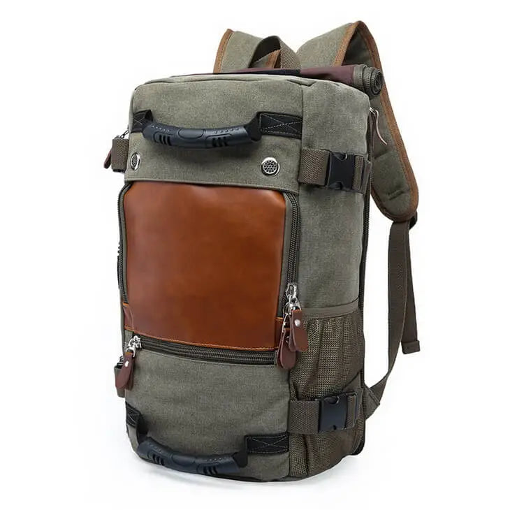 KAKA Vintage Large Capacity Canvas Outdoor Travel Luggage Backpack