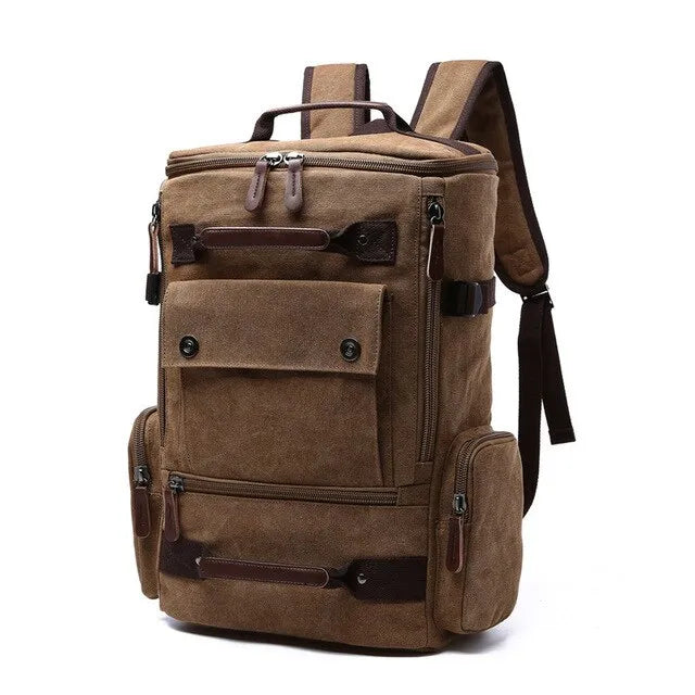 Men’s Vintage Canvas Backpack School Bag Men’s Travel Bags Large Capacity Laptop Backpack