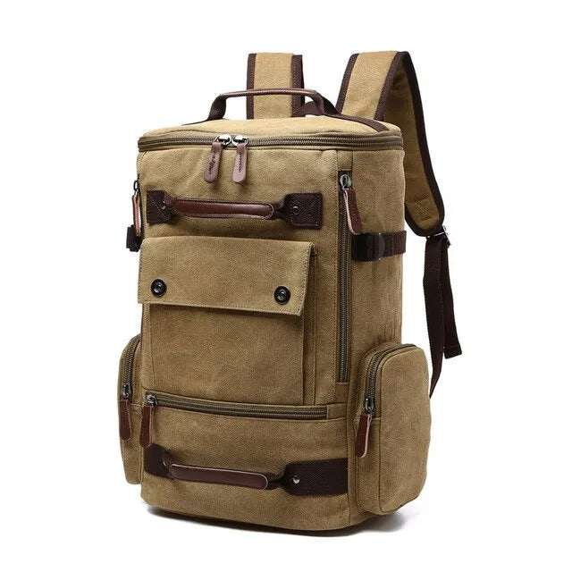 Men’s Vintage Canvas Backpack School Bag Men’s Travel Bags Large Capacity Laptop Backpack