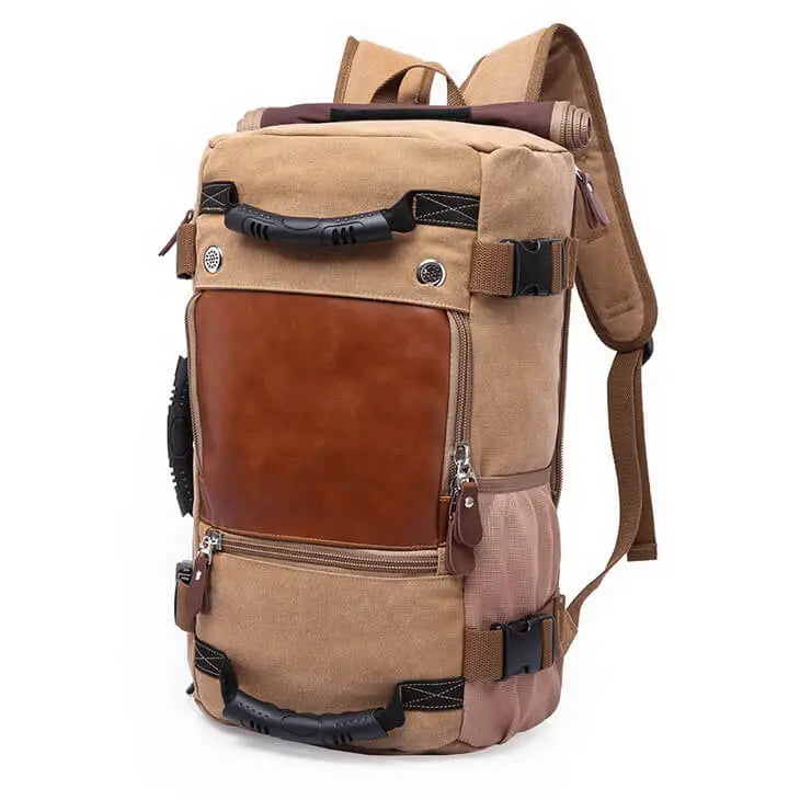 KAKA Vintage Large Capacity Canvas Outdoor Travel Luggage Backpack